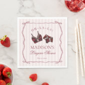 Burgunderrote Wäsche Dusche Junggesellinnenabschie Serviette (Beispiel)
