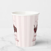 Burgunderrote Wäsche Junggesellinnenabschied Slip- Pappbecher (Links)