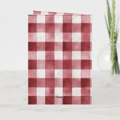 Burgunderrote Weiße Herz-Schleife Valentinstag Karte (Rückseite)