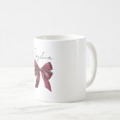 Burgunderroter Bogen Kaffeetasse (VorderseiteRechts)