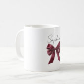 Burgunderroter Bogen Kaffeetasse (Vorderseite Links)