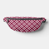 Burgunderweißes Karomuster Bauchtasche (Ablage )