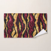 Burgundgoldkachelmuster Badhandtuch Set (Handtuch)