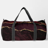 Burgundi Gold Glitzer Agate Large Duffel Bag Duffle Bag (Vorderseite)