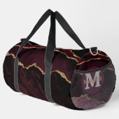Burgundi Gold Glitzer Agate Large Duffel Bag Duffle Bag (Rechte Ecke)