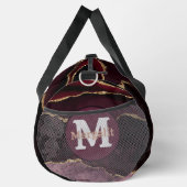 Burgundi Gold Glitzer Agate Large Duffel Bag Duffle Bag (Rechts)