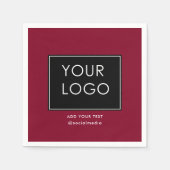 Burgundi-Logo für moderne Unternehmen Serviette (Vorderseite)