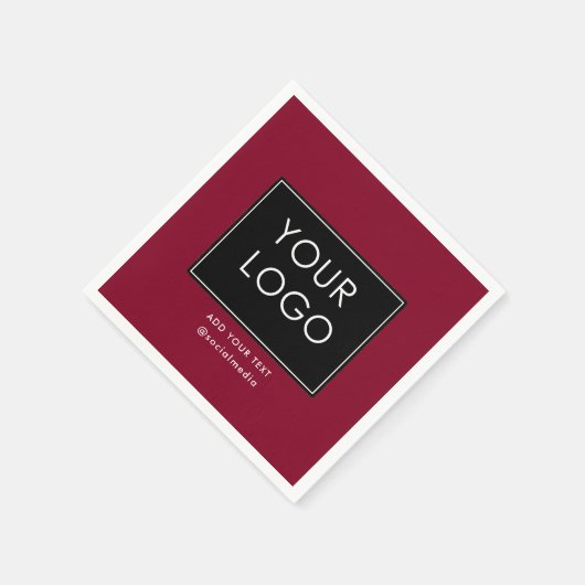 Burgundi-Logo für moderne Unternehmen Serviette (Ecke)