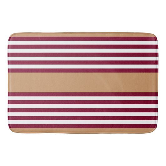 Burgundred five stripes pattern badematte (Vorderseite)