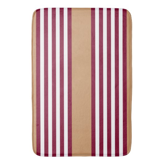 Burgundred five stripes pattern badematte (Vorderseite Vertikal)