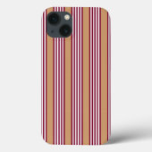 Burgundred five stripes pattern Case-Mate iPhone hülle (Rückseite)