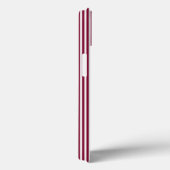 Burgundred five stripes pattern Case-Mate iPhone hülle (Rückseite / Rechts)