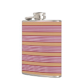 Burgundred five stripes pattern flachmann (Links)