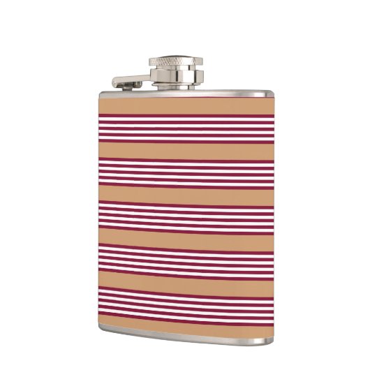 Burgundred five stripes pattern flachmann (Links)
