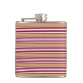 Burgundred five stripes pattern flachmann (Vorderseite)