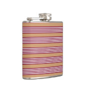 Burgundred five stripes pattern flachmann (Rechts)