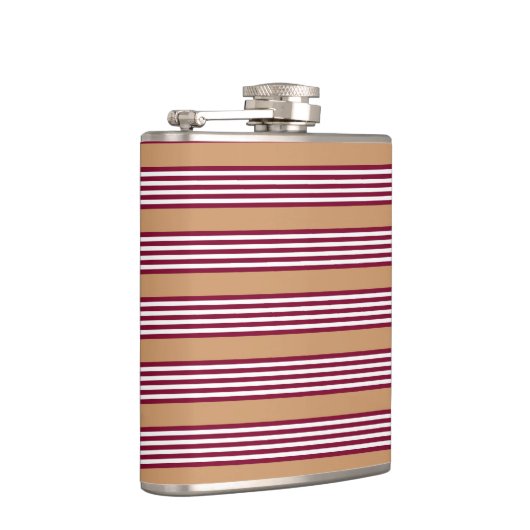 Burgundred five stripes pattern flachmann (Rechts)