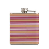 Burgundred five stripes pattern flachmann (Rückseite)