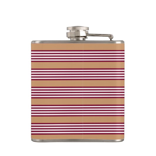 Burgundred five stripes pattern flachmann (Rückseite)