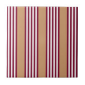 Burgundred five stripes pattern fliese (Vorderseite)
