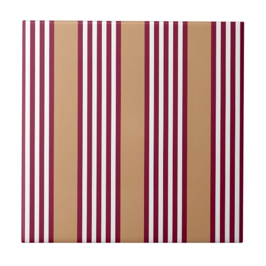 Burgundred five stripes pattern fliese (Vorderseite)