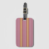 Burgundred five stripes pattern gepäckanhänger (Vorderseite Vertikal)