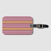 Burgundred five stripes pattern gepäckanhänger (Vorderseite (Horizontal))