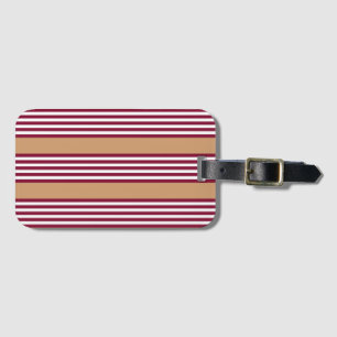 Burgundred five stripes pattern gepäckanhänger
