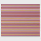 Burgundred five stripes pattern geschenkpapier (Flach)