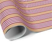 Burgundred five stripes pattern geschenkpapier (Rolleneckpunkt)
