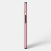 Burgundred five stripes pattern iPhone hülle (Linke Seite)