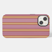 Burgundred five stripes pattern iPhone hülle (Rückseite (Horizontal))
