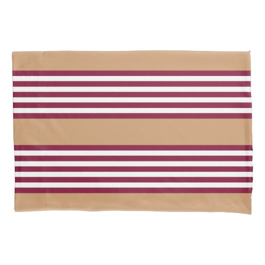 Burgundred five stripes pattern kissenbezug (Vorderseite)