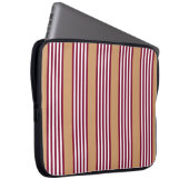 Burgundred five stripes pattern laptopschutzhülle (Vorne Rechts)