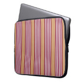 Burgundred five stripes pattern laptopschutzhülle (Vorderseite Links)