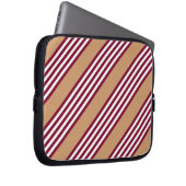 Burgundred five stripes pattern laptopschutzhülle (Vorne Rechts)