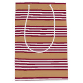 Burgundred five stripes pattern mittlere geschenktüte (Vorderseite)