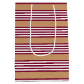 Burgundred five stripes pattern mittlere geschenktüte (Rückseite)