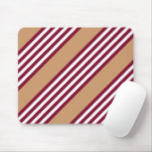 Burgundred five stripes pattern mousepad (Mit Mouse)