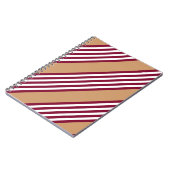 Burgundred five stripes pattern notizblock (Linke Seite)