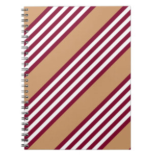 Burgundred five stripes pattern notizblock