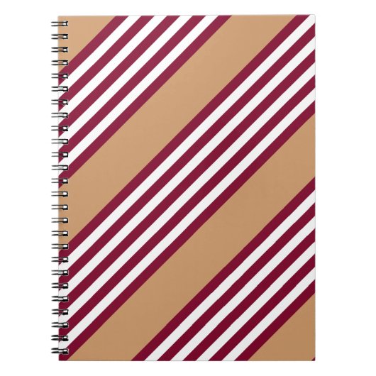 Burgundred five stripes pattern notizblock (Vorderseite)