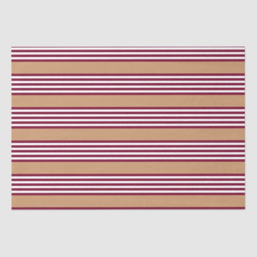 Burgundred five stripes pattern seidenpapier (Vorderseite)
