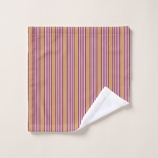 Burgundred five stripes pattern waschlappen (Waschlappen)