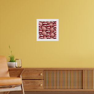 Burgundrote Säulen Poster