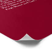 Burgundy 10 Table Wedding Seating Chart Poster (Ecke)