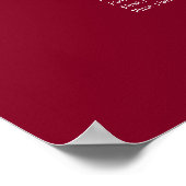 Burgundy 7 Table Wedding Chart Poster (Ecke)
