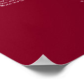 Burgundy 9 Table Wedding Chart Poster (Ecke)