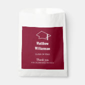 Burgundy Abschluss Vielen Dank für Ihr Interesse a Geschenktütchen (Vorderseite)
