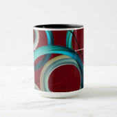 Burgundy Abstract Design Tasse (Zentrum)